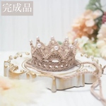 【完成品 即納】手編み  クラウン  ⭐︎  ベージュ　誕生日　記念日　犬用アクセサリー  ペット用　王冠　ティアラ　