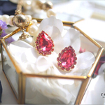 drop of dress swarovski bijoux -red-