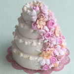 ミニチュア  花のデコレーションケーキ