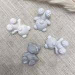 jesmonite bear🧸【D】ﾎﾜｲﾄ×ｸﾞﾚｰﾏｰﾌﾞﾙ系