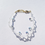 【 🌈 涙の虹 💧 】ブレスレット – そっと寄り添う光のしずく　リフレッシュ　癒し　透明　ガラス　ビーズ　雨　虹　雫　涙
