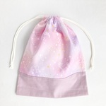 30×25巾着袋　ユニコーンと星