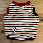ブヒさんワッペン付きマルチボーダータンクトップ（トリコロールボーダー）フレブル服（サイズをお選びください）