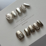 再販☆〜Dull shining mirror〜【普通郵便送料無料】（ミラー・左右非対称ネイル・マットミラー）