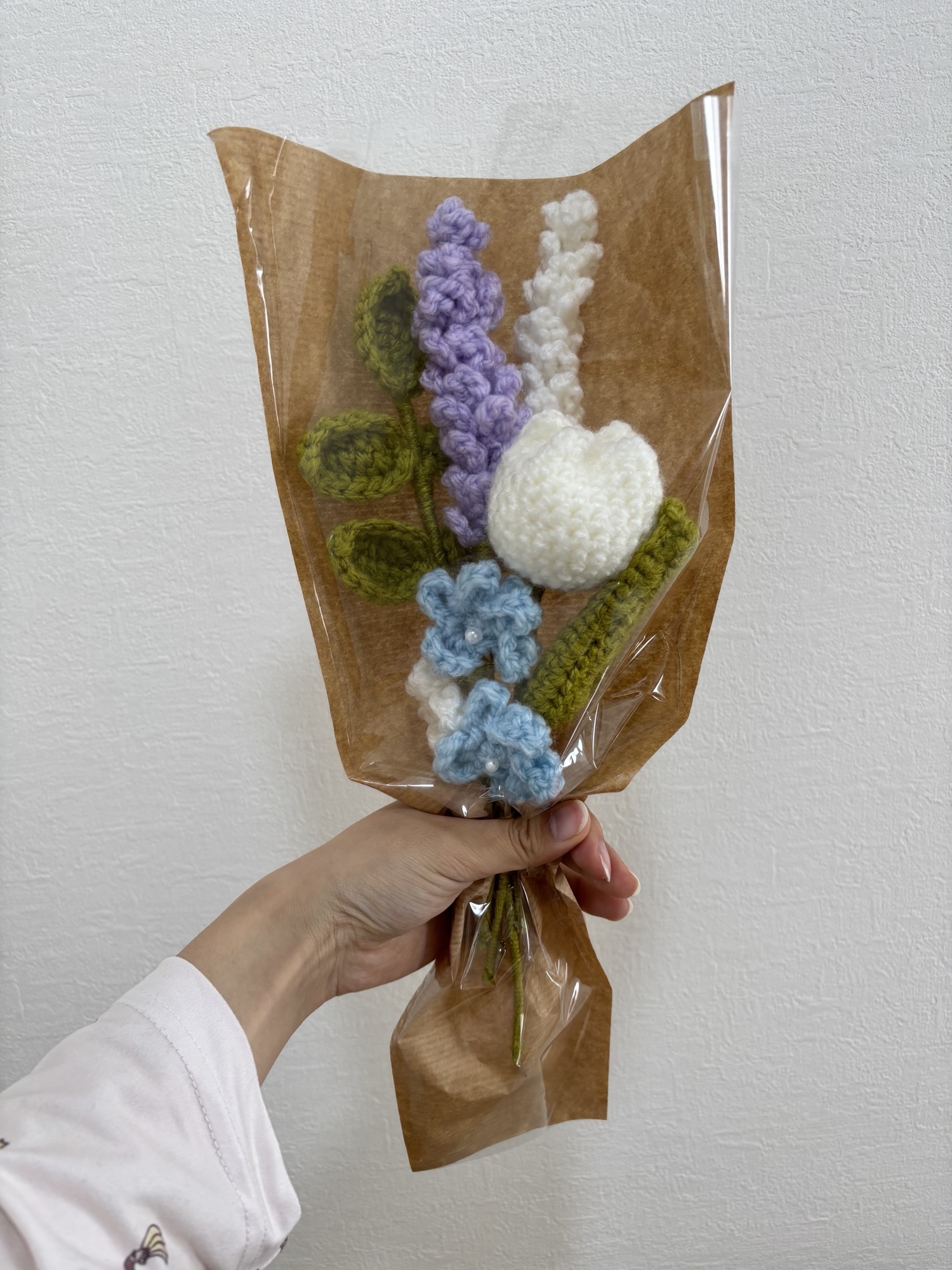 かぎ針編み花束 クロシェフラワー 花束 あみぐるみ かぎ針編みの花束 ブーケ スワッグ 編みぐるみ あみぐるみ