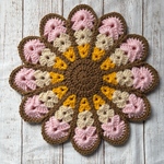 ピンク系　花座布団　円座　クッション　おざぶ　マット　チェアパッド　インテリア雑貨　椅子カバー　レトロ　ダイニング