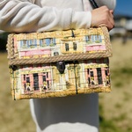 ラスト 底鋲付き　ハンドバッグ　カバン　ショルダーバッグ　バッグ　かばん　カゴバッグ