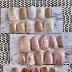 ネイルチップ　X アウトレット　一点限り　セット　ピンク　紫赤　ベージュ　ホワイト　福袋　ベリーショート　春　結婚式　オレンジブラウン