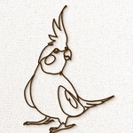 オカメインコのワイヤーアート