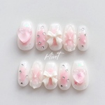 NEW୨୧˖*　ちゅるん　チークネイル　ネイルチップ　韓国ネイル　ブライダル