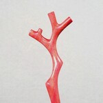 木簪 赤珊瑚のかんざし(Ｌサイズ)  木製PI/ピンクアイボリー  防水  