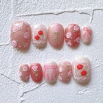 【C】#142 Pink rose & ribbon