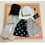 【＊受注製作】リカちゃん  着せ替え服 ダーク系着回しコーデ7点セット
