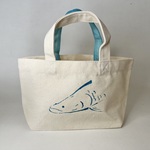 ミニトートバッグ【ピラルク】水色