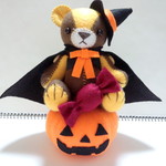 ハロウィーン・ベア　中ベア　ブラウン&イエロー