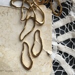 【2個】304ｽﾃﾝﾚｽ/18kgp/31×12mm/ゴールド/ニュアンスフープ