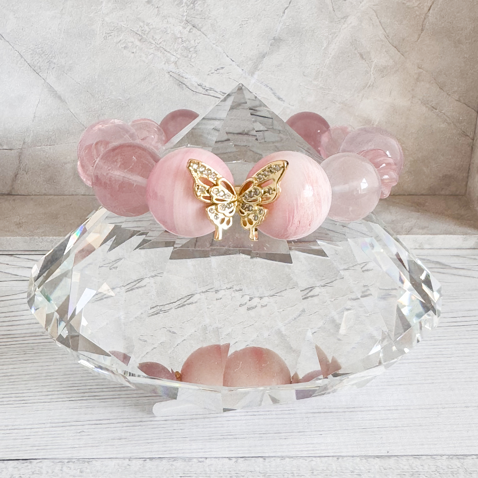 スイスブルートパーズ & アクアマリン デザインブレスレット - flutey