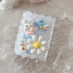 NO.163ෆ‪キラキラの天使うさぎケースෆ‪ホイップデコ マルチケース ハンドメイド