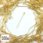 ★(kp-24) 9ピン ゴールド 3.0cm 400本 大容量 金具 ニッケルフリー アクセサリーパーツ ハンドメイド 材料 