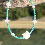 しゅな様専用　No.63 マザーオブパール　ターコイズ　アクセサリー　ブレスレット