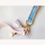 お名前入り　季節感たっぷり♡春夏らしい　犬　オーダーリード　ネーム刺繡 25mm