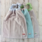 【TE1-15-3S】タオルエプロン＊ワッペン＊梯子車·救急車·ヘリコプター＊3枚set【入園入学】