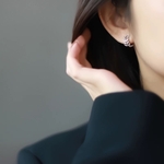 痛くないイヤリング　シルバーイヤリング　ジルコニアイヤリング