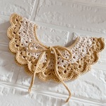 【女の子でも男の子でも！】ツートーンカラーのもくもくつけ襟♪　かぎ編み　女の子　男の子　ユニセックス　つけ襟　ギフト　プレゼント