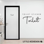 トイレ ステッカー TOILET インテリア サイン ウォールステッカー マーク ピクト 文字 ルームサイン シルエット おしゃれ かわいい シンプル ドア 扉 シール オーダー ギフト 筆記体 