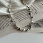  heart chain pearl  necklace 〈no.68〉
