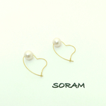 ハートのフープピアス
