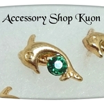🐬イルカ🐬のピアス(①グリーン)