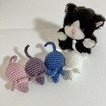 猫のおもちゃ  ＊編みぐるみねず公 - Ｆセット＊　4個セット 