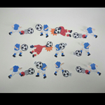 サッカー★ユニフォームシール12枚★青×白