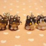 オーダーのお品○にゃんイヤリング○4セット