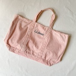 送料無料　桜色に染めた大きめコットントートバッグ L.L.Pink 泥染め