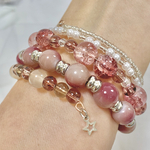 くすみピンクの5連ブレスレット♡
