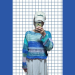 クラゲのような優雅なトップス 手編み かぎ編み パステル 透け感 knit