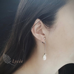 🌹【再・・・販】雫パールのきらりスティック イヤリングorピアス(22120001)