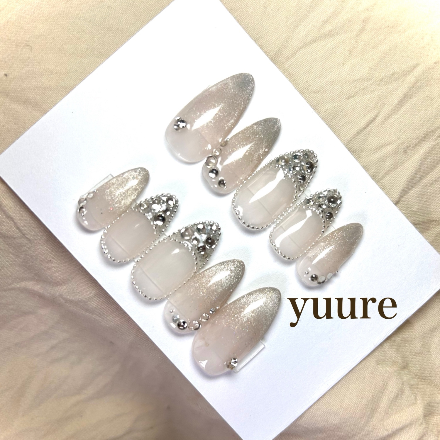 イニシャル　埋め尽くし　ネイルチップ　オーダー サイズオーダー】[YN005] ネイルチップ ギャル 推しカラー 推しネイル