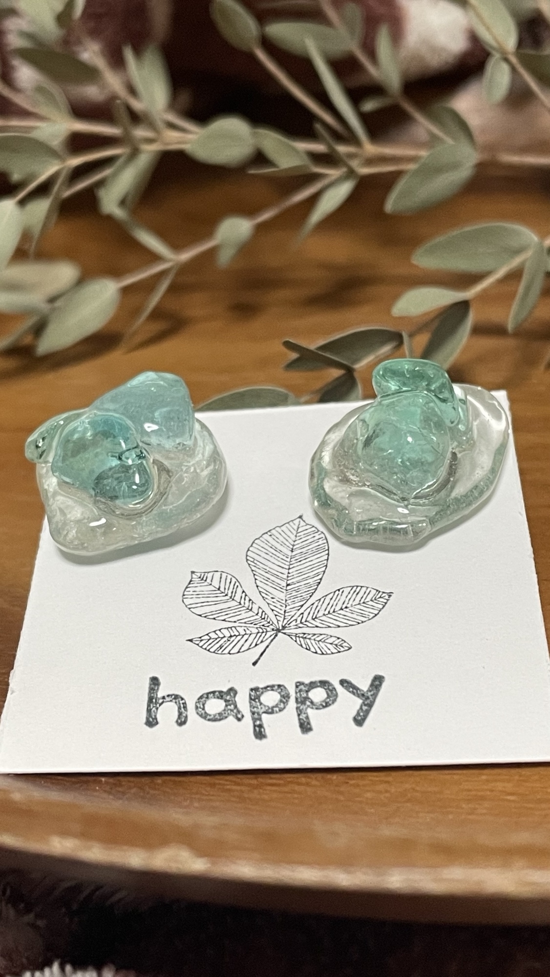小粒シーグラスピアス - happy | minne byGMOペパボ 国内最大級