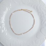 fit you.ビーズ×チェーン×ハートネックレス・チョーカーセット┊︎サージカルステンレス/ユニセックス/重ね付け/レイヤード/ゴールド/くすみピンク
