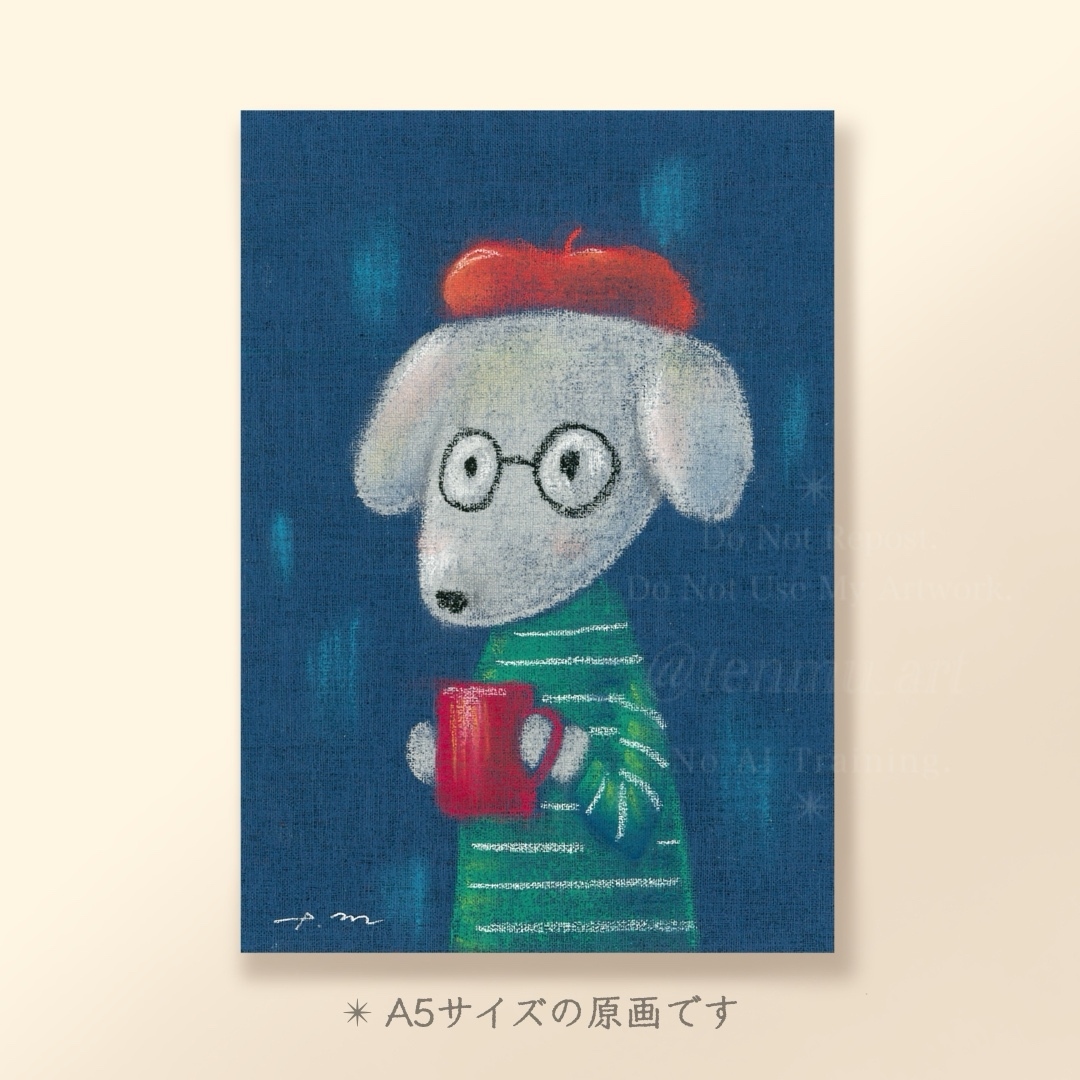 犬のパステル原画 25,900円