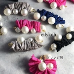 【数量限定でお得なコンプセット】 オリジナル　8個/ フリルリボン　パールコネクター　チャーム　MCH277