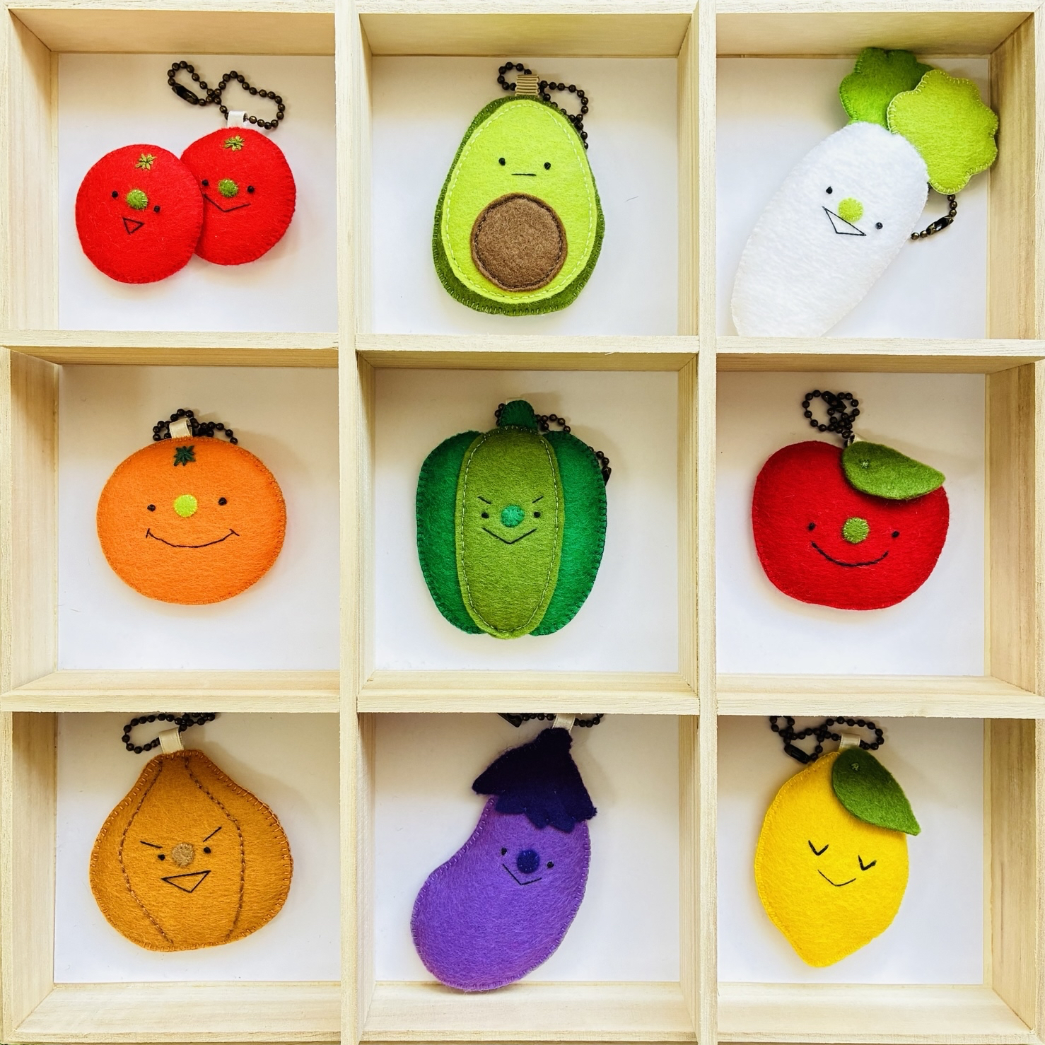 フェルトのお野菜＆くだものマスコット - フェルトおままごと✧Shiori