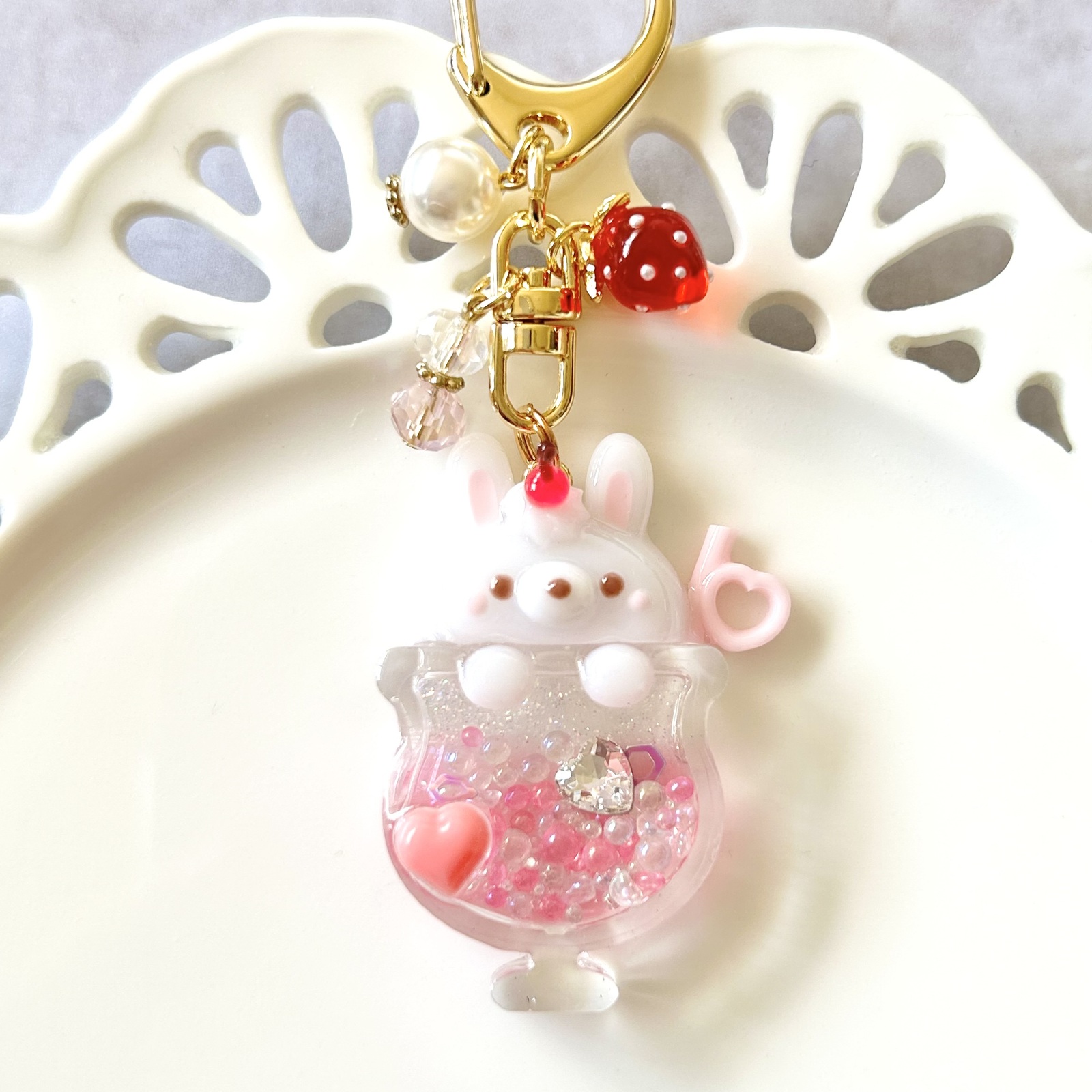 シャカシャカキーホルダー yellow×pinkドリンクシェイカー 【公式通販】