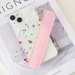 【#350】＊送料無料 ＊押し花スマホケース＊iPhoneケース押し花＊koko＊かすみ草