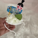 子供の日🎏ヘッドアクセサリー(小さめ)白ゴム