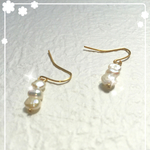 再販13❤3粒淡水パールピアス