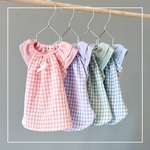【チュニック】 ギンガムチェック　　犬 服 チェック チュニック ワンピース 春冬 夏服 桜 花見